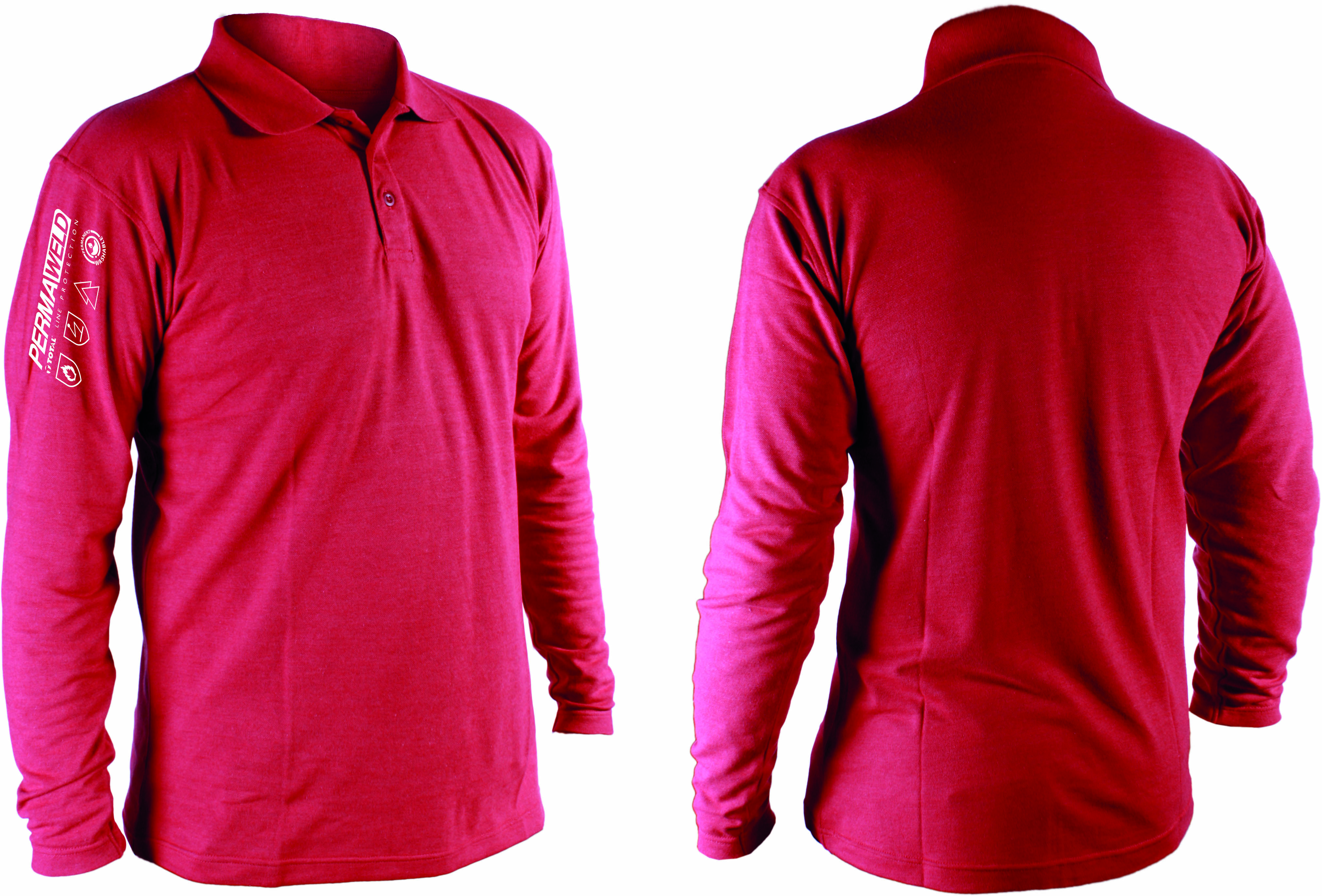 Polo PERMAWELD Rojo Talla S
